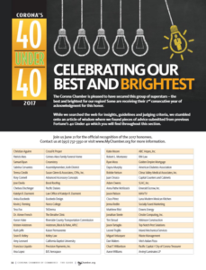 Anisa Escobedo named 40 under 40, by Corona Chamber
