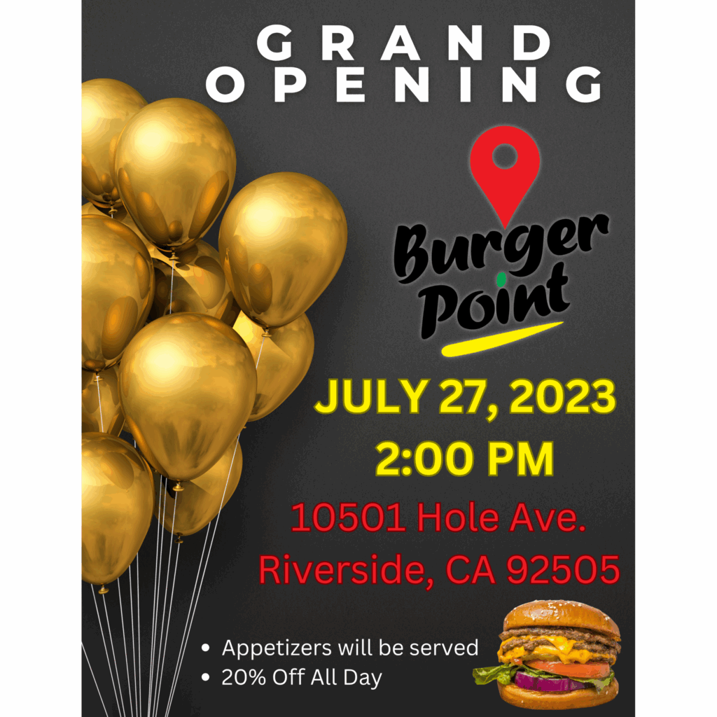 Escobedo Design – Burger Point Riverside, Flyer Design