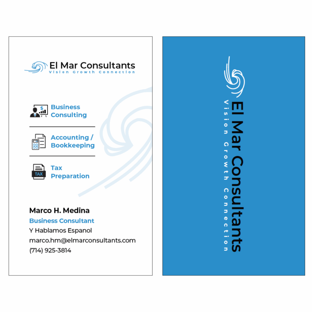 Escobedo Design – El Mar Consultants, Business Cards Design
