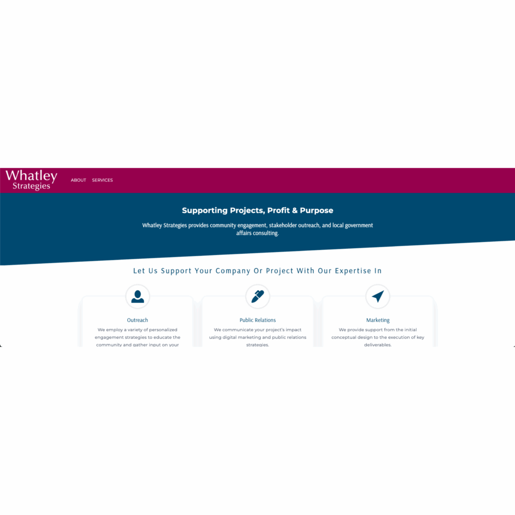 Escobedo Design – Whatley Strategies, Website Design Project