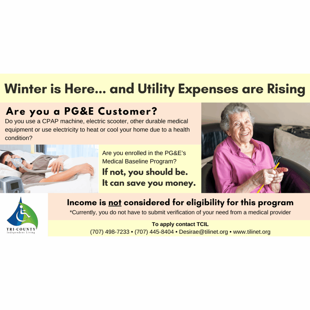 Escobedo Design – Tri-County Independent Living, PGE New Service, Flyer Design
